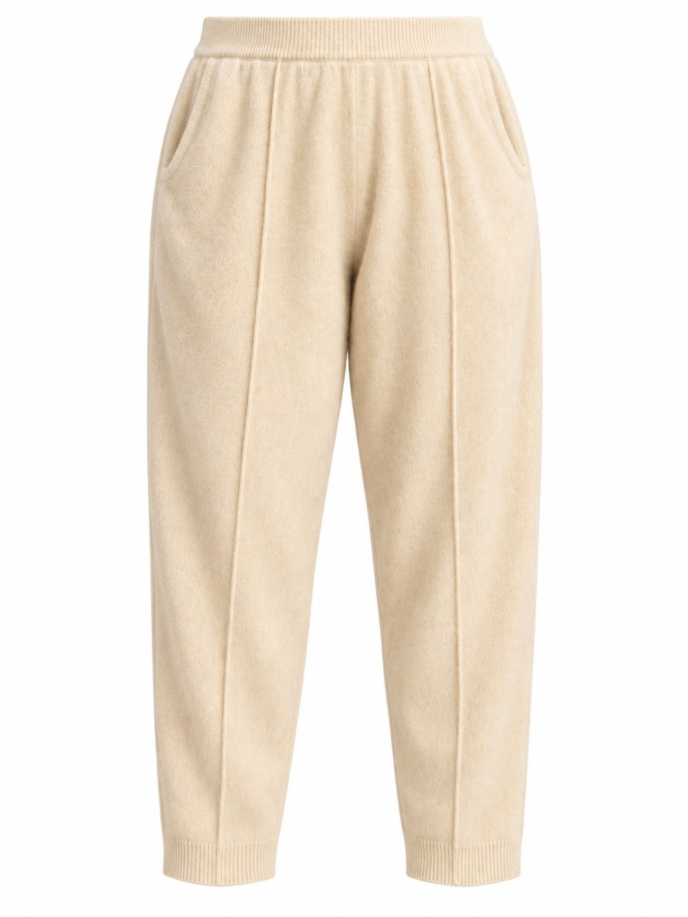 LoveShackFancy Foxglove 100% Cashmere Pants XL Cream Ivory $600 REPAIRED